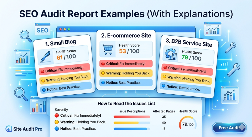 SEO Audit Report Examples (With Explanations) Site Audit Pro