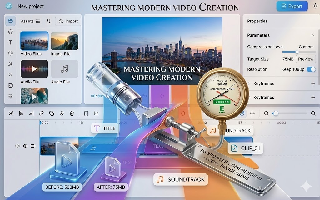 Free online video compressor – compress video without uploading or losing quality