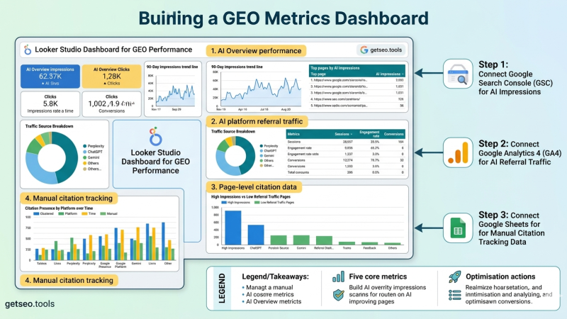 GEO metrics dashboard example