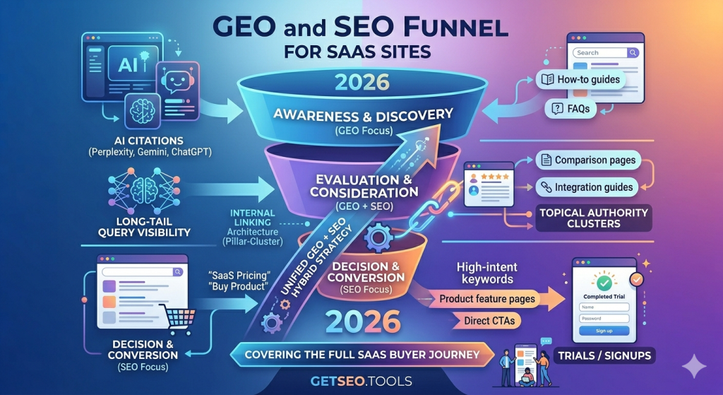 GEO and SEO unified strategy funnel